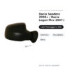 Specchietto Retrovisore Destro Dacia Sandero 2008+ / Dacia Logan Mcv 2007+ – Elettrico, Riscaldato, Nero – foto 2