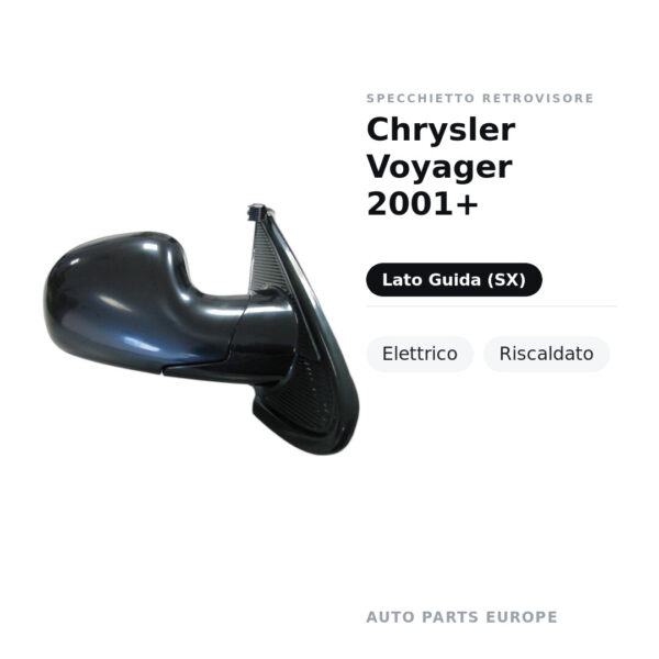 Außenspiegel Links Chrysler Voyager 2001+ – Elektrisch, Beheizt – Bild 2