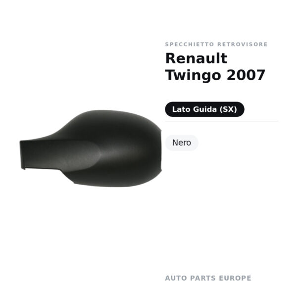 Außenspiegel Links Renault Twingo 2007 – Schwarz – Bild 2