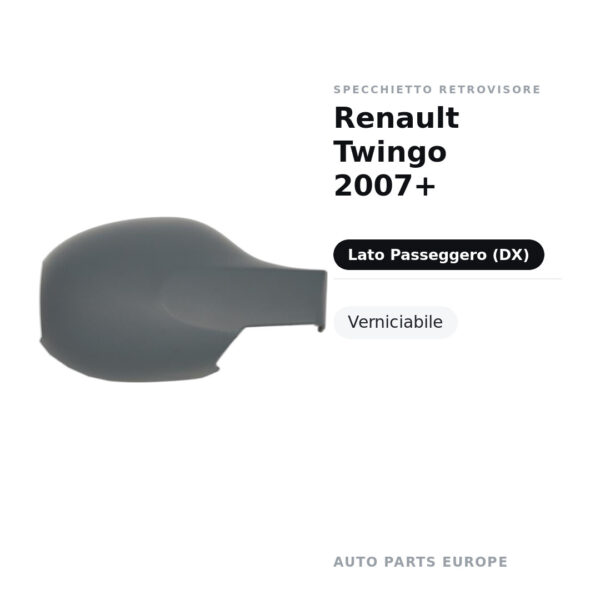 Außenspiegel Rechts Renault Twingo 2007+ – Lackierbar – Bild 2