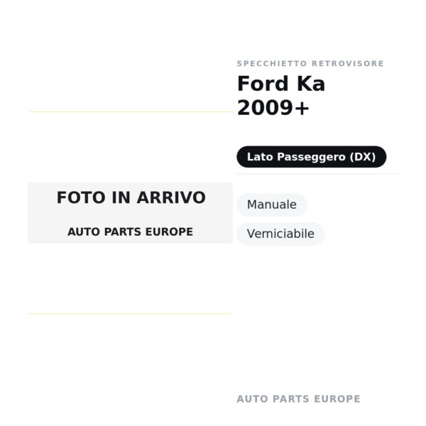 Außenspiegel Rechts Ford Ka 2009+ – Manuell, Lackierbar – Bild 2