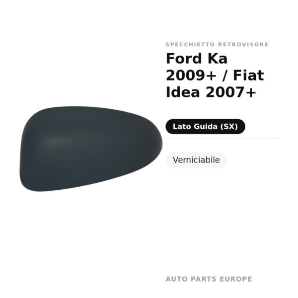 Außenspiegel Links Ford Ka 2009+ / Fiat Idea 2007+ – Lackierbar – Bild 2