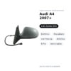 Specchietto Retrovisore Sinistro Audi A4 2007+ – Elettrico, Riscaldato, con Freccia, Asferico, 6 Pin, Verniciabile – foto 2