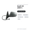 Außenspiegel Links Audi A4 2007+ – Elektrisch, Beheizt, mit Blinker, Asphärisch, 8-polig – Bild 2
