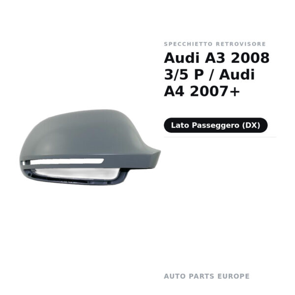 Außenspiegel Rechts Audi A3 2008 3/5 P / Audi A4 2007+ – Bild 2