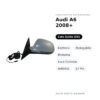 Specchietto Retrovisore Sinistro Audi A6 2008+ – Elettrico, Ripiegabile, Memoria, Luce Cortesia, Asferico, 17 Pin – foto 2