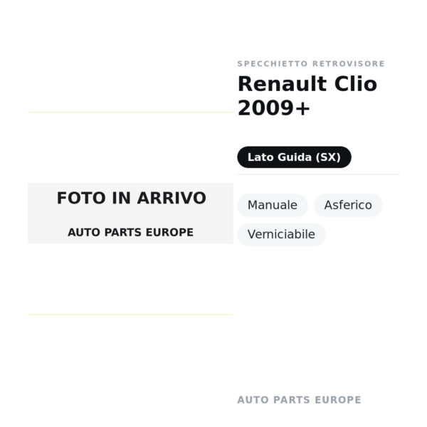 Außenspiegel Links Renault Clio 2009+ – Manuell, Asphärisch, Lackierbar – Bild 2