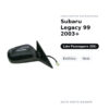 Außenspiegel Rechts Subaru Legacy 99 2003+ – Elektrisch, Schwarz – Bild 2