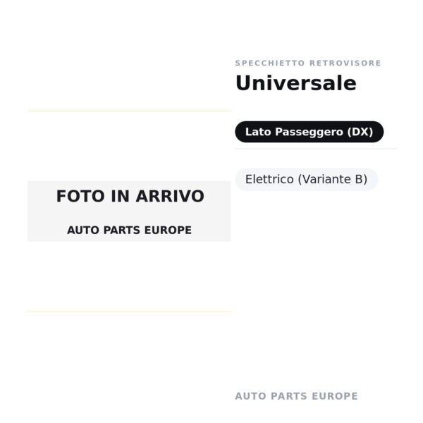 Specchietto Retrovisore Destro Universale – Elettrico (Variante B) – foto 2