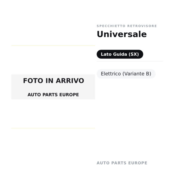 Specchietto Retrovisore Sinistro Universale – Elettrico (Variante B) – foto 2