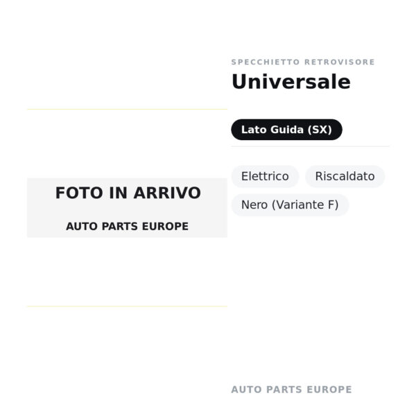 Specchietto Retrovisore Sinistro Universale – Elettrico, Riscaldato, Nero (Variante F) – foto 2