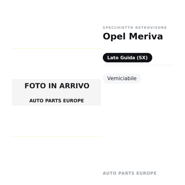 Calotta Specchietto Retrovisore Sinistro Opel Meriva – Verniciabile – foto 2