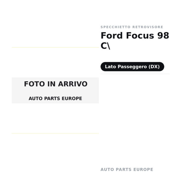 Calotta Specchietto Retrovisore Destro Ford Focus 98 C – Verniciabile – foto 2