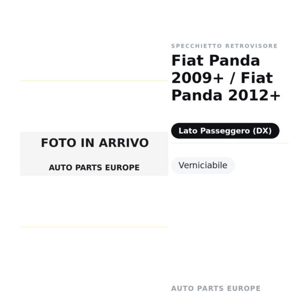 Außenspiegel Rechts Fiat Panda 2009+ / Fiat Panda 2012+ – Lackierbar – Bild 2