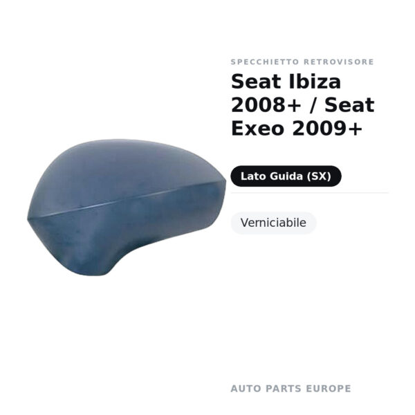 Außenspiegel Links Seat Ibiza 2008+ / Seat Exeo 2009+ – Lackierbar – Bild 2