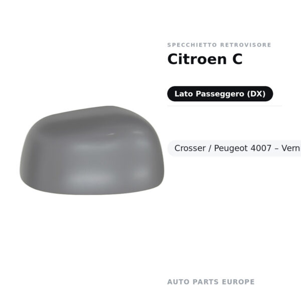 Außenspiegel Rechts Citroen C-Crosser / Peugeot 4007 – Lackierbar – Bild 2