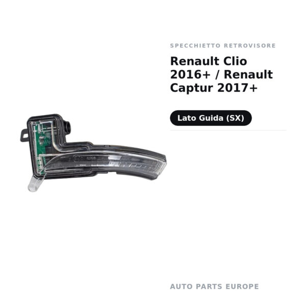 Specchietto Retrovisore Sinistro Renault Clio 2016+ / Renault Captur 2017+ – foto 2