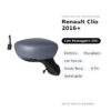 Specchietto Retrovisore Destro Renault Clio 2016+ – Elettrico, Riscaldato, con Freccia, Sonda Temp., 9 Pin, Verniciabile