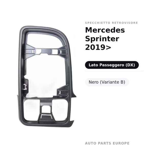 Außenspiegel Rechts Mercedes Sprinter 2019> – Schwarz (Variante B) – Bild 2