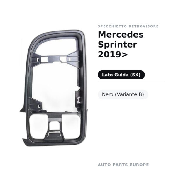 Specchietto Retrovisore Sinistro Mercedes Sprinter 2019> – Nero (Variante B) – foto 2