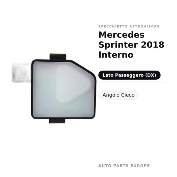 Specchietto Retrovisore Destro Mercedes Sprinter 2018 Interno – Angolo Cieco – foto 2