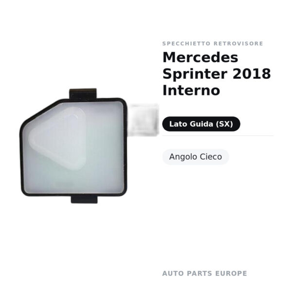 Specchietto Retrovisore Sinistro Mercedes Sprinter 2018 Interno – Angolo Cieco – foto 2