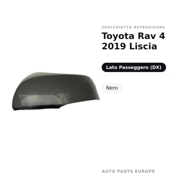 Specchietto Retrovisore Destro Toyota Rav 4 2019 Liscia – Nero – foto 2