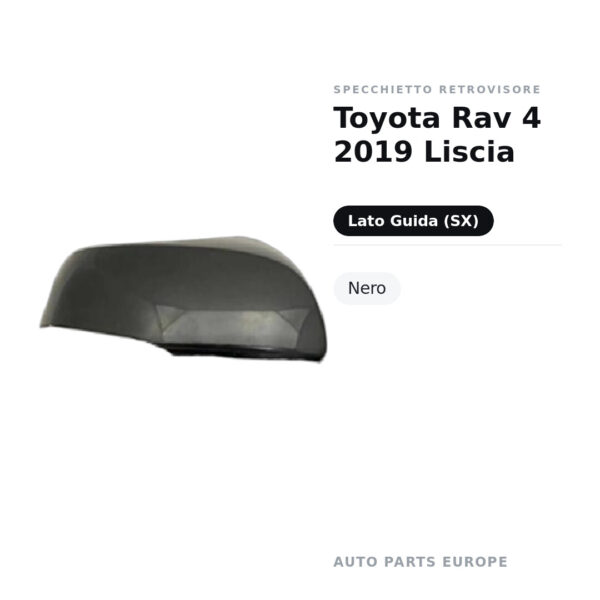 Außenspiegel Links Toyota Rav 4 2019 Glatt – Schwarz – Bild 2
