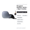 Specchietto Retrovisore Destro Peugeot Partner 2018+ / Opel Combo – Elettrico, Riscaldato, Ripiegabile, Angolo Cieco, Sonda