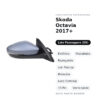 Specchietto Retrovisore Destro Skoda Octavia 2017+ – Elettrico, Riscaldato, Ripiegabile, con Freccia, Memoria, Luce