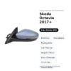Specchietto Retrovisore Sinistro Skoda Octavia 2017+ – Elettrico, Riscaldato, Ripiegabile, con Freccia, Angolo Cieco, Luce