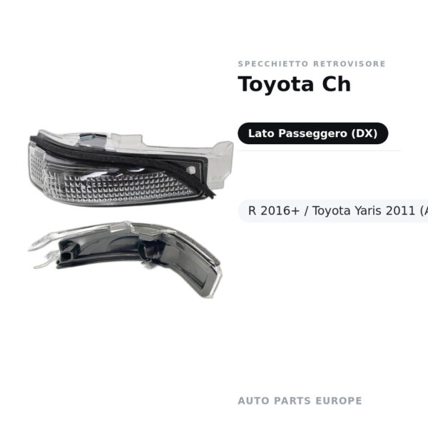 Außenspiegel Rechts Toyota Ch-R 2016+ / Toyota Yaris 2011 (Adatt. Vm ) – Bild 2