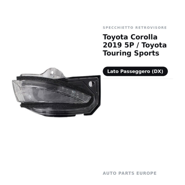 Specchietto Retrovisore Destro Toyota Corolla 2019 5P / Toyota Touring Sports – foto 2