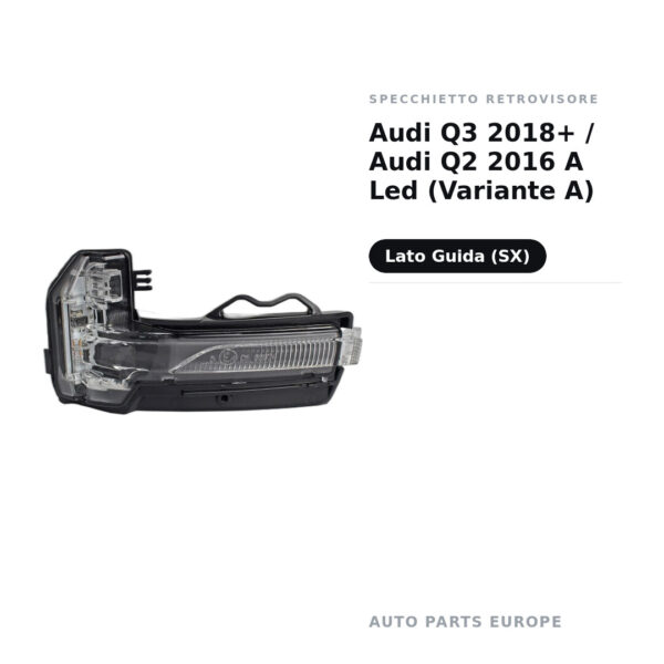 Außenspiegel Links Audi Q3 2018+ / Audi Q2 2016 A Led (Variante A) – Bild 2