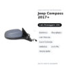 Specchietto Retrovisore Destro Jeep Compass 2017+ – Elettrico, Riscaldato, con Freccia, Luce Cortesia, Asferico, 5+3 Pin