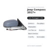 Specchietto Retrovisore Destro Jeep Compass 2017+ – Elettrico, Riscaldato, Ripiegabile, con Freccia, Asferico, Base Cromata