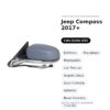 Specchietto Retrovisore Sinistro Jeep Compass 2017+ – Elettrico, Riscaldato, Ripiegabile, con Freccia, Angolo Cieco, Luce