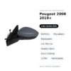 Außenspiegel Links Peugeot 2008 2019+ – Elektrisch, Beheizt, Klappbar, mit Blinker, Toter Winkel, Courtesy Light, 12 Pin