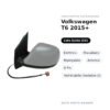 Außenspiegel Links Volkswagen T6 2015+ – Elektrisch, Beheizt, Klappbar, Asphärisch, 9-polig, Lackierbar (Variante D) – Bild 2