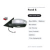 Specchietto Retrovisore Sinistro Ford S-Max 2006+ – Elettrico, Riscaldato, con Freccia, Luce Cortesia, Asferico, 7 Pin