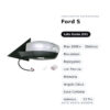 Specchietto Retrovisore Sinistro Ford S-Max 2006+ – Elettrico, Riscaldato, Ripiegabile, con Freccia, Memoria, Angolo Cieco