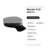 Specchietto Retrovisore Sinistro Mazda Cx5 2017+ – Elettrico, Riscaldato, Ripiegabile, con Freccia, Angolo Cieco, Asferico