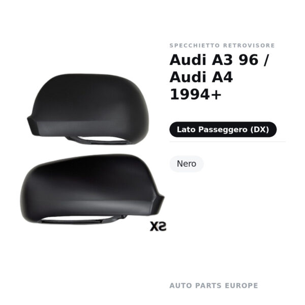 Außenspiegel Rechts Audi A3 96 / Audi A4 1994+ – Schwarz – Bild 2