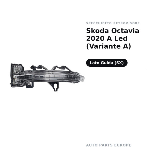 Außenspiegel Links Skoda Octavia 2020 A Led (Variante A) – Bild 2