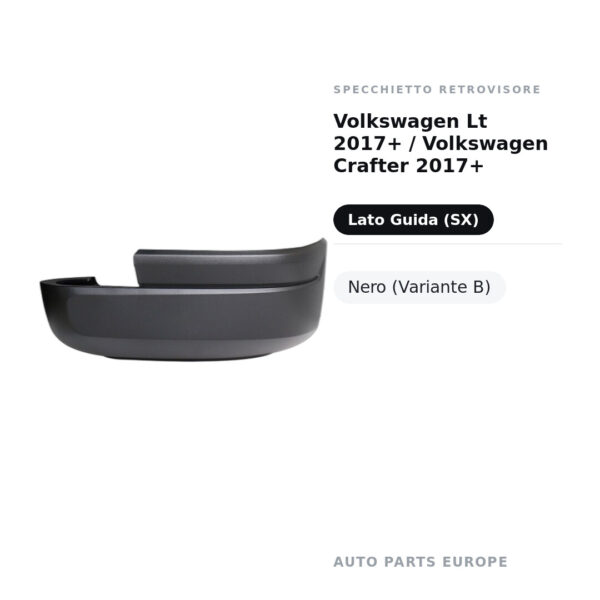 Außenspiegel Links Volkswagen Lt 2017+ / Volkswagen Crafter 2017+ – Schwarz (Variante B) – Bild 2