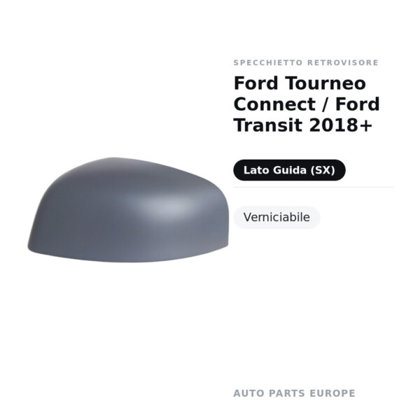 Außenspiegel Links Ford Tourneo Connect / Ford Transit 2018+ – Lackierbar – Bild 2