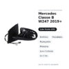 Außenspiegel Links Mercedes Klasse B W247 2019+ – Elektrisch, Beheizbar, Klappbar, Memoryfunktion, Umfeldleuchte, 9+7 Pin