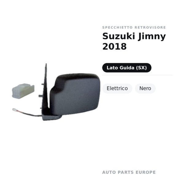 Außenspiegel Links Suzuki Jimny 2018 – Elektrisch, Schwarz – Bild 2