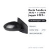 Specchietto Retrovisore Destro Dacia Sandero 2021+ / Dacia Jogger 2022+ – Manuale, Sonda Temp., 2 Pin, Nero (Variante B)
