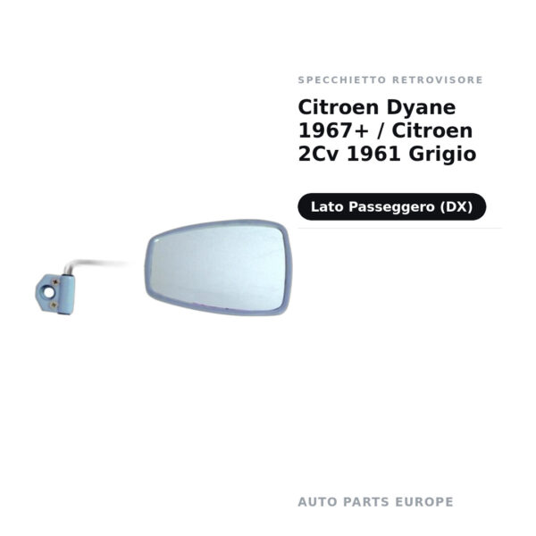 Außenspiegel Rechts Citroën Dyane 1967+ / Citroën 2CV 1961 Grau – Bild 2
